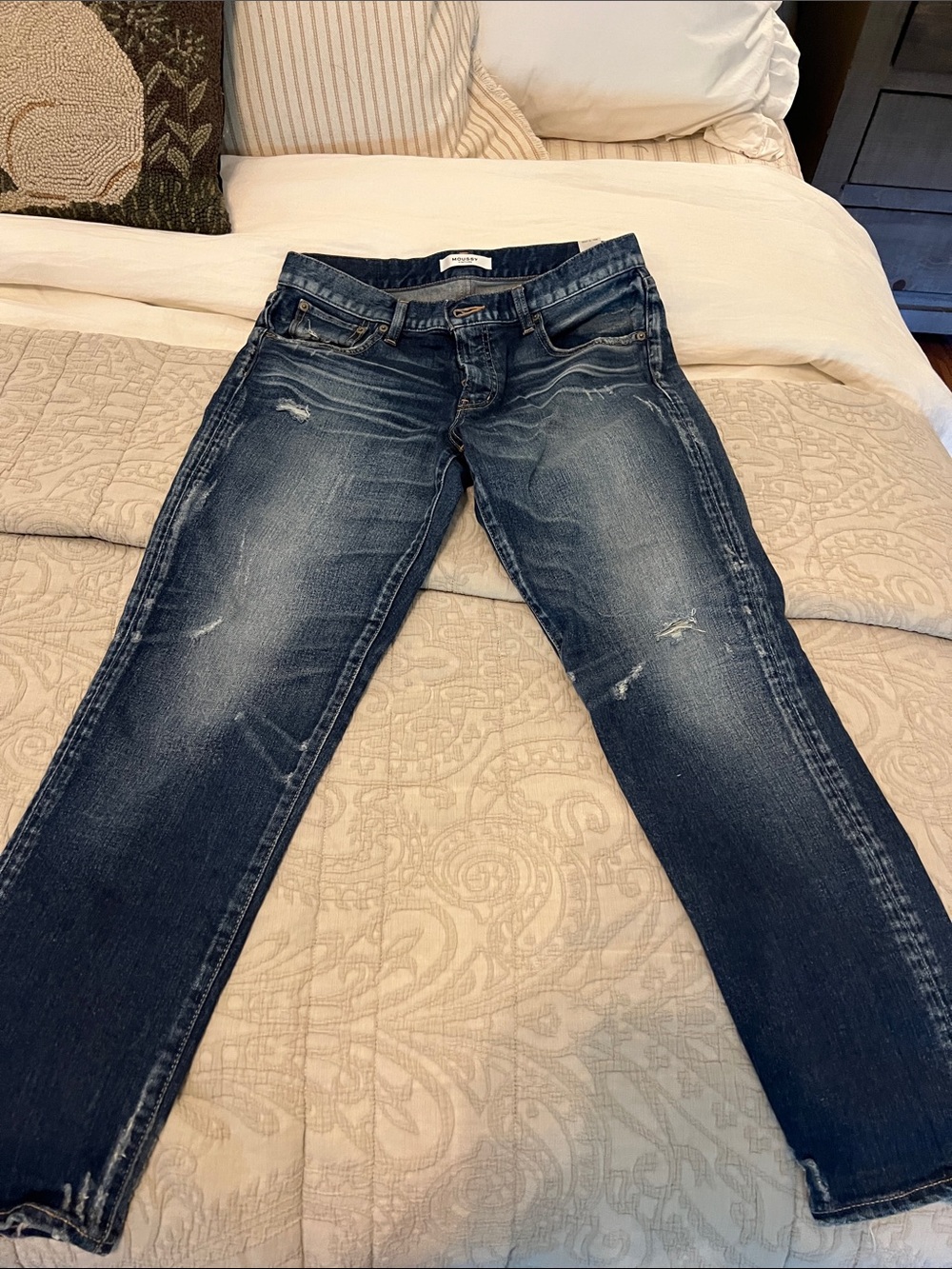 Moussy Vintage Two-Tone Blue Denim Jeans